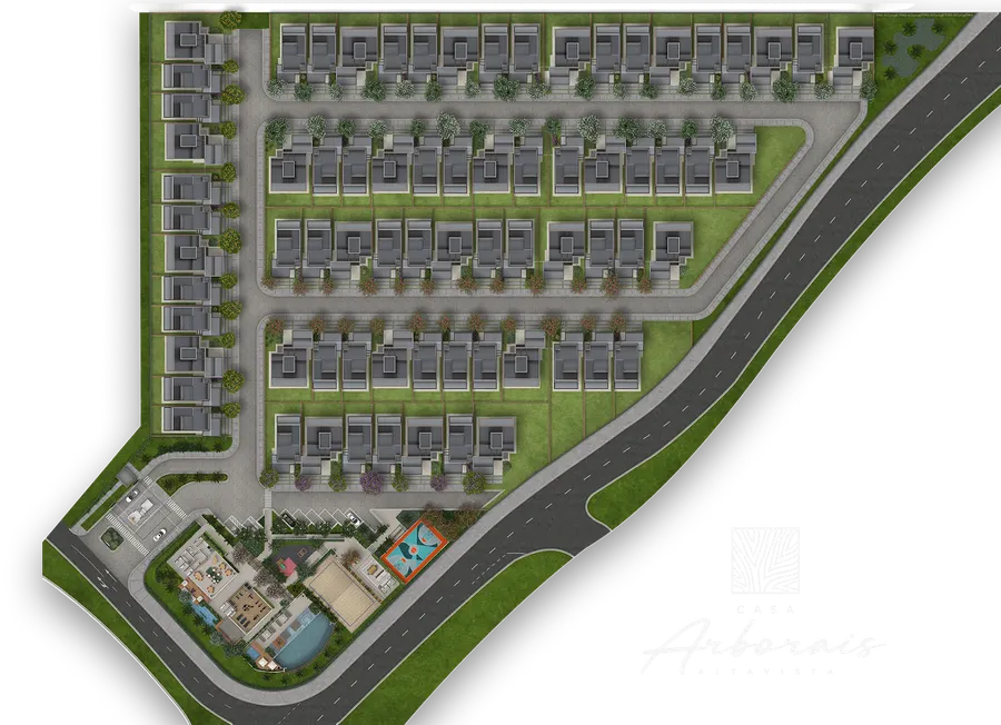 Ilustração da planta Casa Arborais