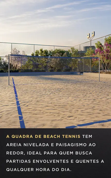 Ilustração de uma quadra de beach tennis