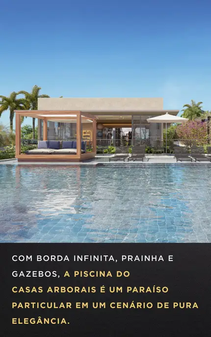 Ilustração da piscina com borda infinita
